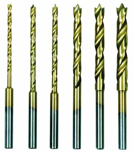 Proxxon 28876 HSS-Spiralbohrersatz mit Zentrierspitze für Holz