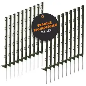 Weidezaunpfähle Ellofence mit verzinktem Bodennagel – Set mit 20 Stück