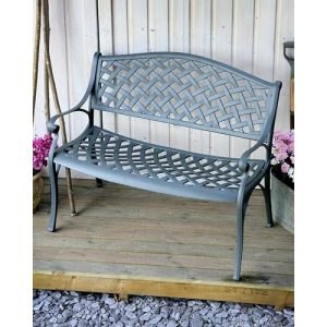 Gartenbank aus Metall von Lazy Susan – Jasmin Aluminium Gartenbank
