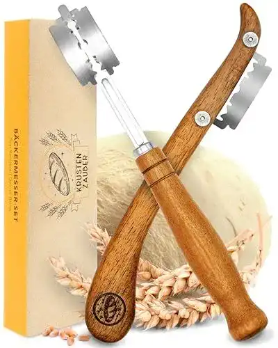 Bäckermesser 2er Set inklusive 20 Rasierklingen für präzise Schnitte