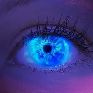 Farbige Kontaktlinsen Meralens UV Kontaktlinsen Blau für Halloween und Fasching