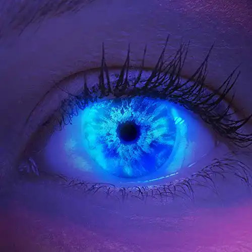 Farbige Kontaktlinsen Meralens UV Kontaktlinsen Blau für Halloween und Fasching