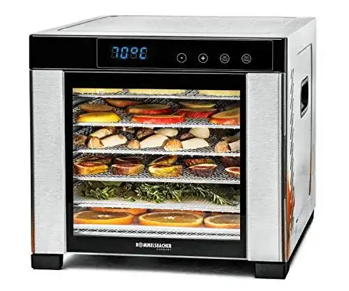 Dörrautomat Rommelsbacher DA 900 mit 0,6 m² Dörrfläche und Edelstahl-Tabletts