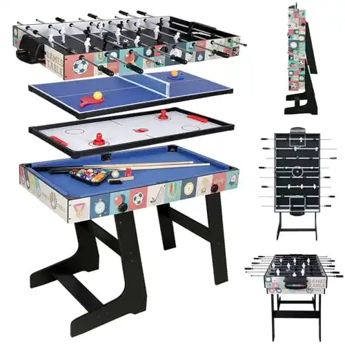 Klappbarer Tischkicker HLC – Multifunktionstisch 4 in 1