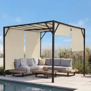 Pavillon Metall Mendler Pergola Baia für Garten und Terrasse