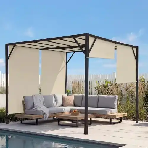 Pavillon Metall Mendler Pergola Baia für Garten und Terrasse
