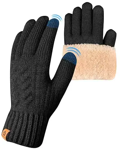 Winterhandschuhe für Damen mit Fleecefutter und Touchscreen-Funktion