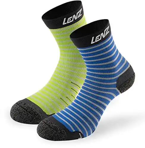 Lenz 1.0 Outdoor Kinder Socken in Blau/Grün, Größe 27-30