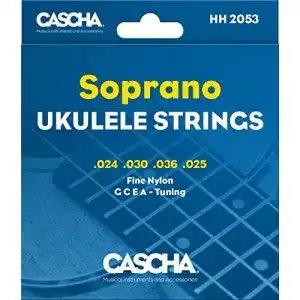 Ukulele-Saiten Cascha Sopran Set I Premium-Nylon-Saiten für Sopran-Ukulelen