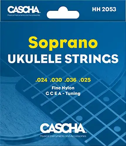 Ukulele-Saiten Cascha Sopran Set I Premium-Nylon-Saiten für Sopran-Ukulelen