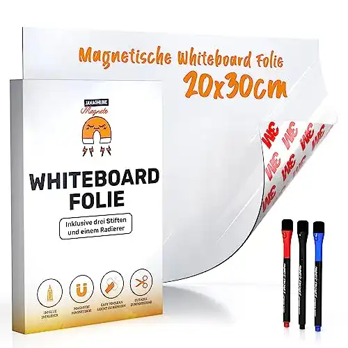 Magnetfolie Jawaonline Whiteboard Folie 20x30cm selbstklebend