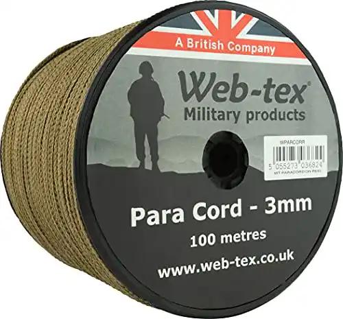 Paracord Web-tex Fallschirmschnur-Rolle 3 mm 100 m