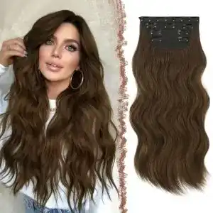 Clip-in Extensions FESHFEN 4PCS 50 cm für volles Haar