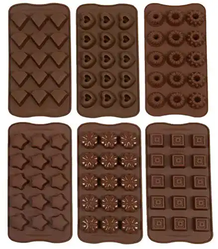 Pralinenform Zollner24 6-teilig aus Silikon in verschiedenen Formen