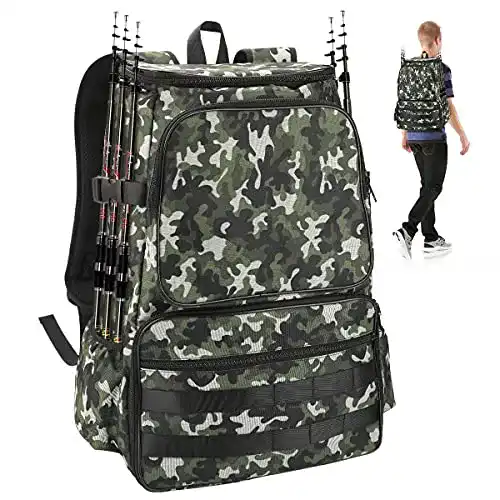 Angelrucksack mit Rutenhalter von Luckits Multifunktionale Aufbewahrungslösung