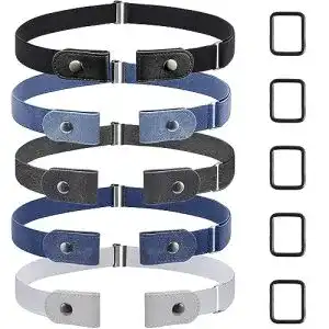 Gürtel ohne Schnalle Fineasy – 5 elastische Gürtel im Set