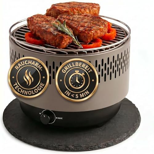 Holzkohlegrill mit Aktivbelüftung Souk One Tischgrill für Outdoor