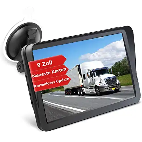 Aonerex GPS Navigationsgerät für Auto und Lkw mit 9 Zoll Bildschirm