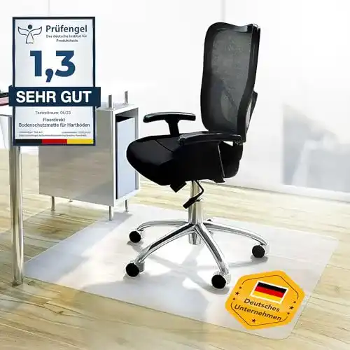 Bodenschutzmatte Floordirekt – Kratzfest und rutschfest in Milchweiß