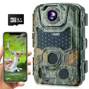Crenova 4K Wildkamera mit 32MP und 32GB microSD-Karte