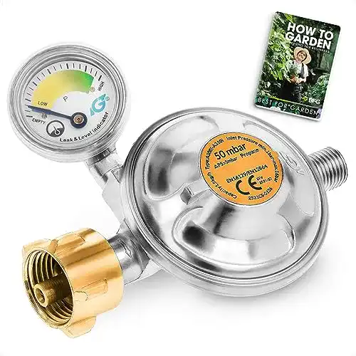 Propanregler BFG Gasdruckregler für 11 kg Gasflaschen, 50 mbar, 1,5 kg/h