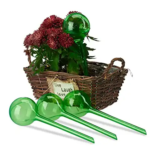 Bewässerungskugel Relaxdays 24 Stück für Topfpflanzen, 2 Wochen