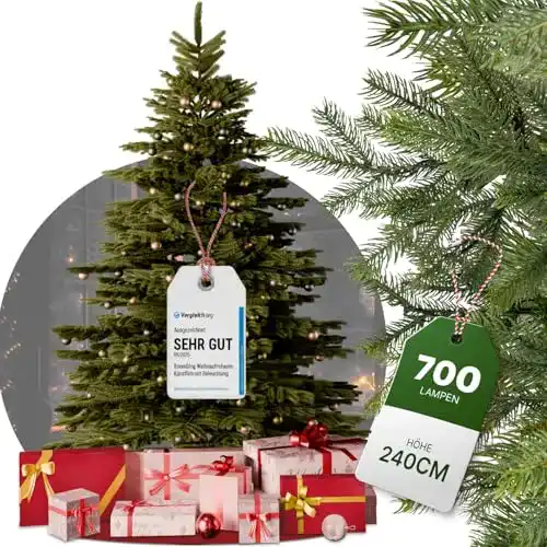 Künstlicher Weihnachtsbaum mit Beleuchtung 240 cm von Boomding