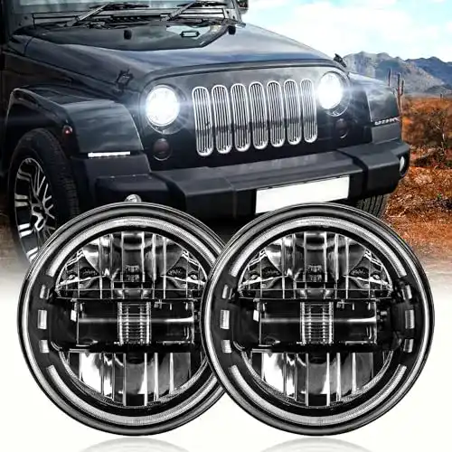 REALOVE 7 Zoll LED Scheinwerfer für Motorräder und Autos