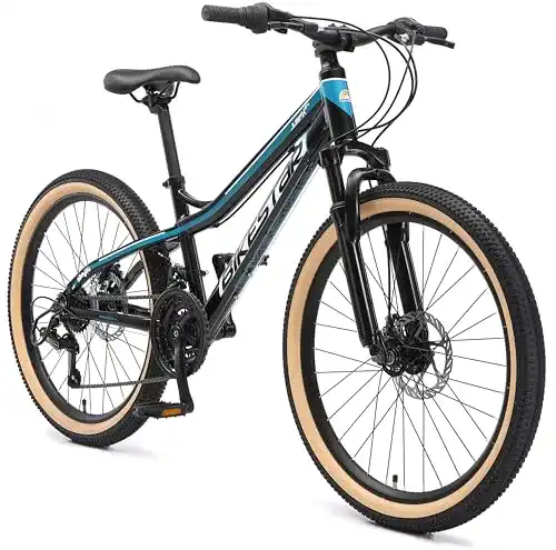 Bikestar Alu Mountainbike für Jugendliche 24 Zoll mit Shimano Schaltung