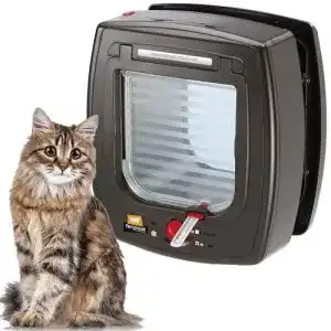 Ferplast Katzenklappe mit Mikrochip-Erkennung für Haustiere