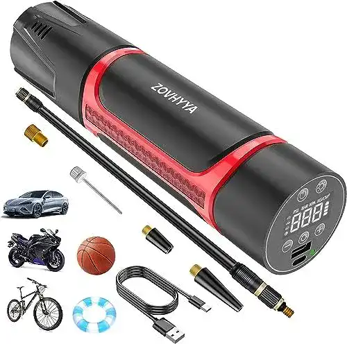 Elektrische Fahrradpumpe ZOVHYYA Akku Luftpumpe 150 PSI