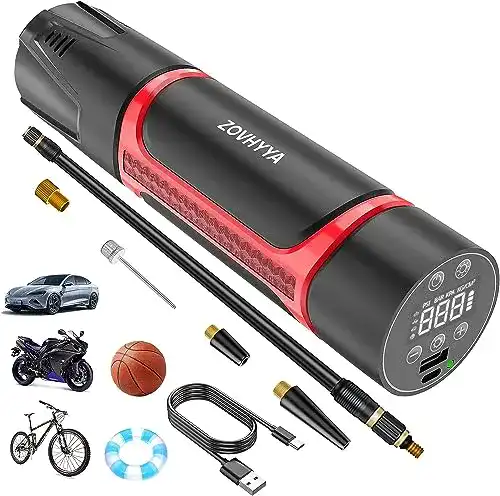 Elektrische Fahrradpumpe ZOVHYYA Akku Luftpumpe 150 PSI