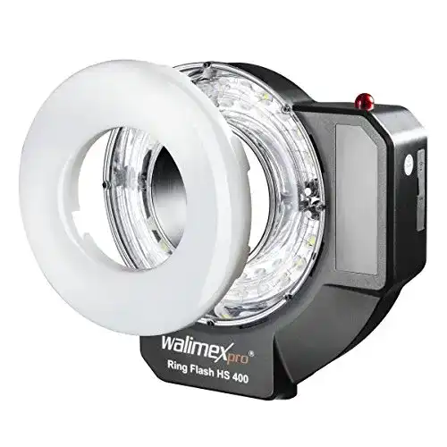 Walimex Pro Ring Flash HS 400 Ringblitz für Fotografie und Videografie
