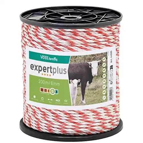 Weidezaunlitze VOSS.farming 200 m 6 mm für Tiere