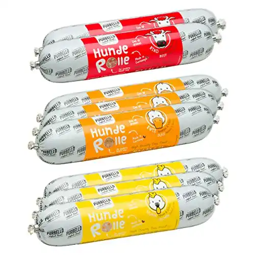 Purbello Hundewurst Mix-Paket II – 8 x 400g Hundefutter