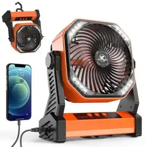 Camping Ventilator Kitwlemen mit LED Laterne und 20000mAh Akku