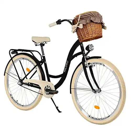 Hollandrad Milord Bikes 26 Zoll 3-Gang in Schwarz und Creme