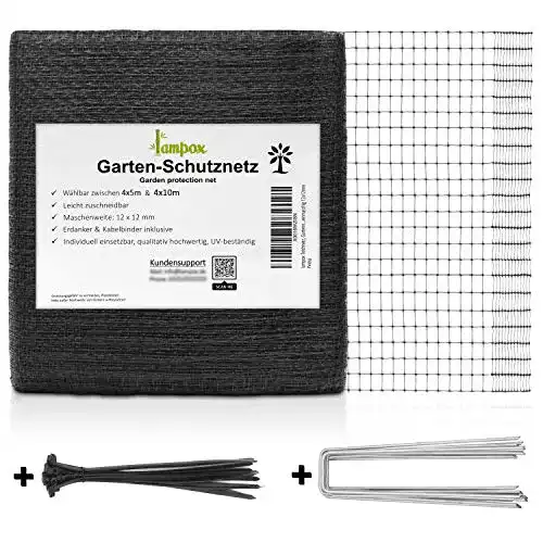 Lampox Maulwurfnetz für Garten und Teich 4 x 5 m Schutznetz
