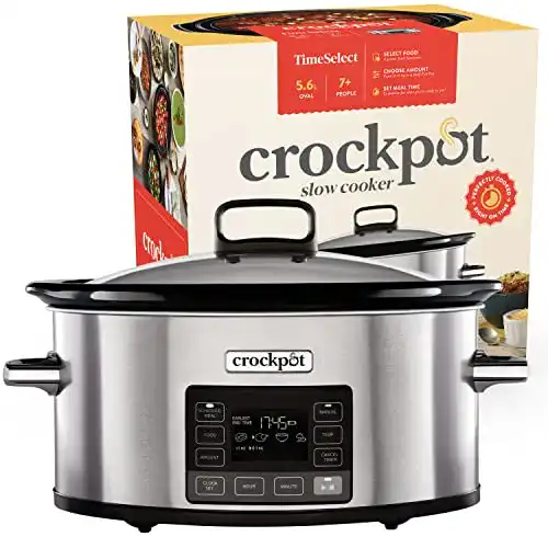 Slow Cooker Crock-Pot TimeSelect digitaler Schongarer mit 5,6 l Fassungsvermögen
