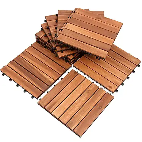 WPC Terrassendiele Einfeben Akazie 5m² für Garten und Innenräume