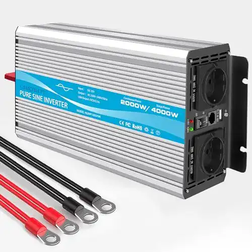 Wechselrichter 2000 W CARRYBATT KFZ Spannungswandler mit USB und Fernbedienung
