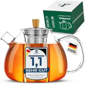 Teekanne Neighbour’s Friend 1,5 l aus Glas für losen Tee
