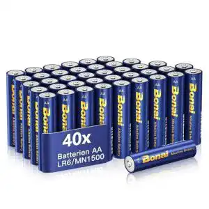 Batterie Bonai Longlife Alkaline AA (40 Stück) 1,5V Mignon LR06