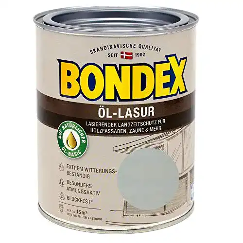 Holzlasur grau Bondex Öl-Lasur 0,75L Graphit Silber Wetterschutz