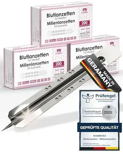 Kosmetex 600x sterile Blutlanzetten für präzise Anwendungen