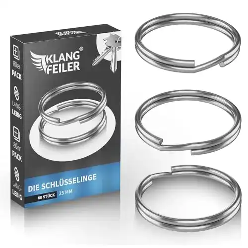Schlüsselringe Klangfeiler Schlüsselring 80er Pack 25 mm