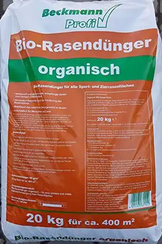 Beckmann Bio-Rasendünger organisch für Rasenflächen 20 kg