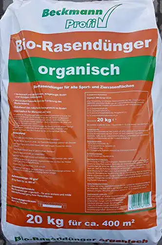 Beckmann Bio-Rasendünger organisch für Rasenflächen 20 kg