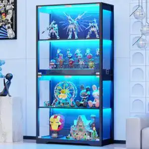 Sammlervitrine Brottar mit LED Beleuchtung und Glastüren