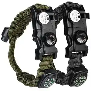 Flintronic Survival-Armband Paracord Kit mit 8 Funktionen